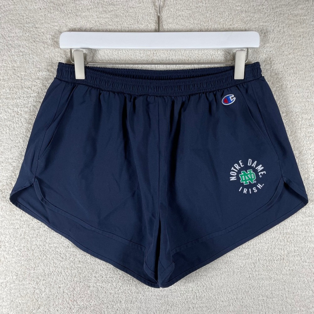 notre dame champion womens football fan high waist shorts S fighting irish btc
